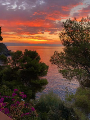 Cokkinis villa with garden overlooking the sea